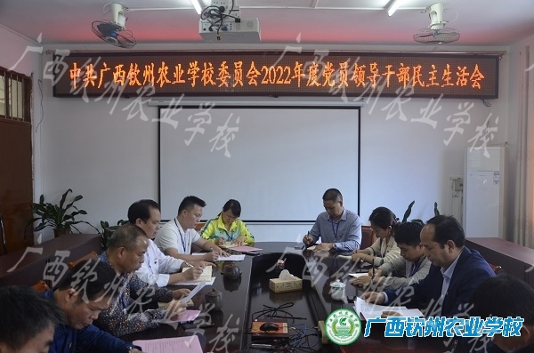 我校党委召开2022年度党员领导干部民主生活会